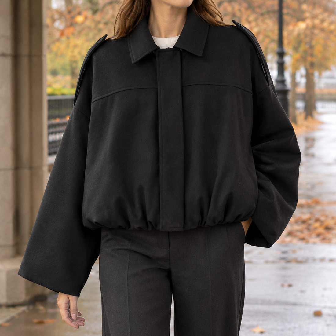 Kiera Batwing Jacket - Black