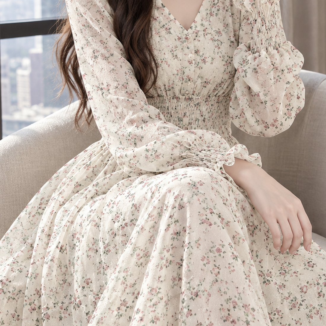Ruby Smocked Maxi Dress - Lead Product Detail