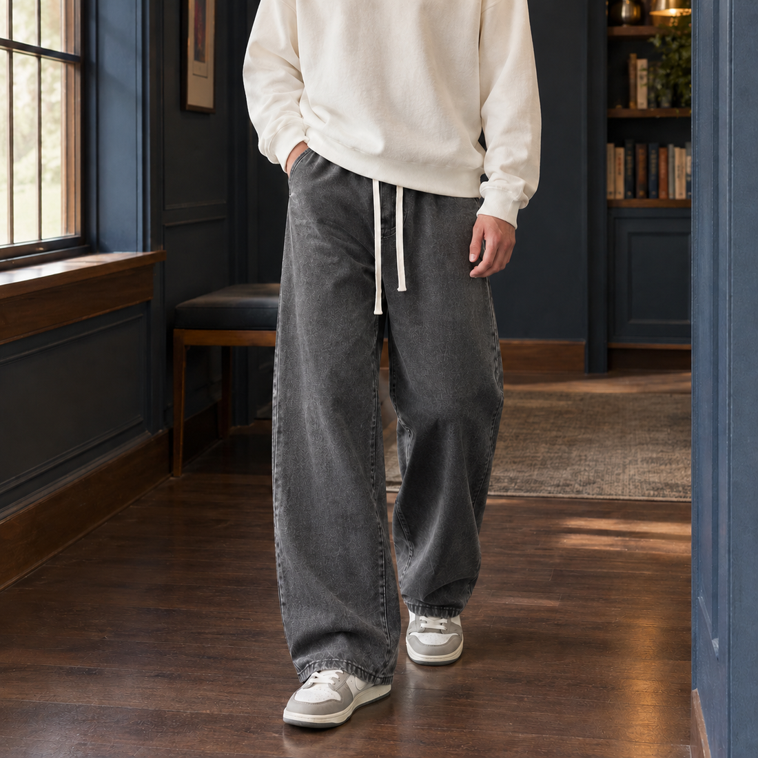 Austin Wide Leg Pants - Gray