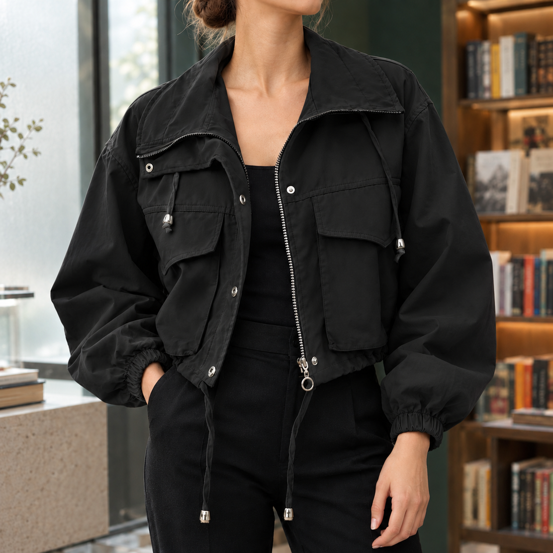Isabella Utility Jacket - Black