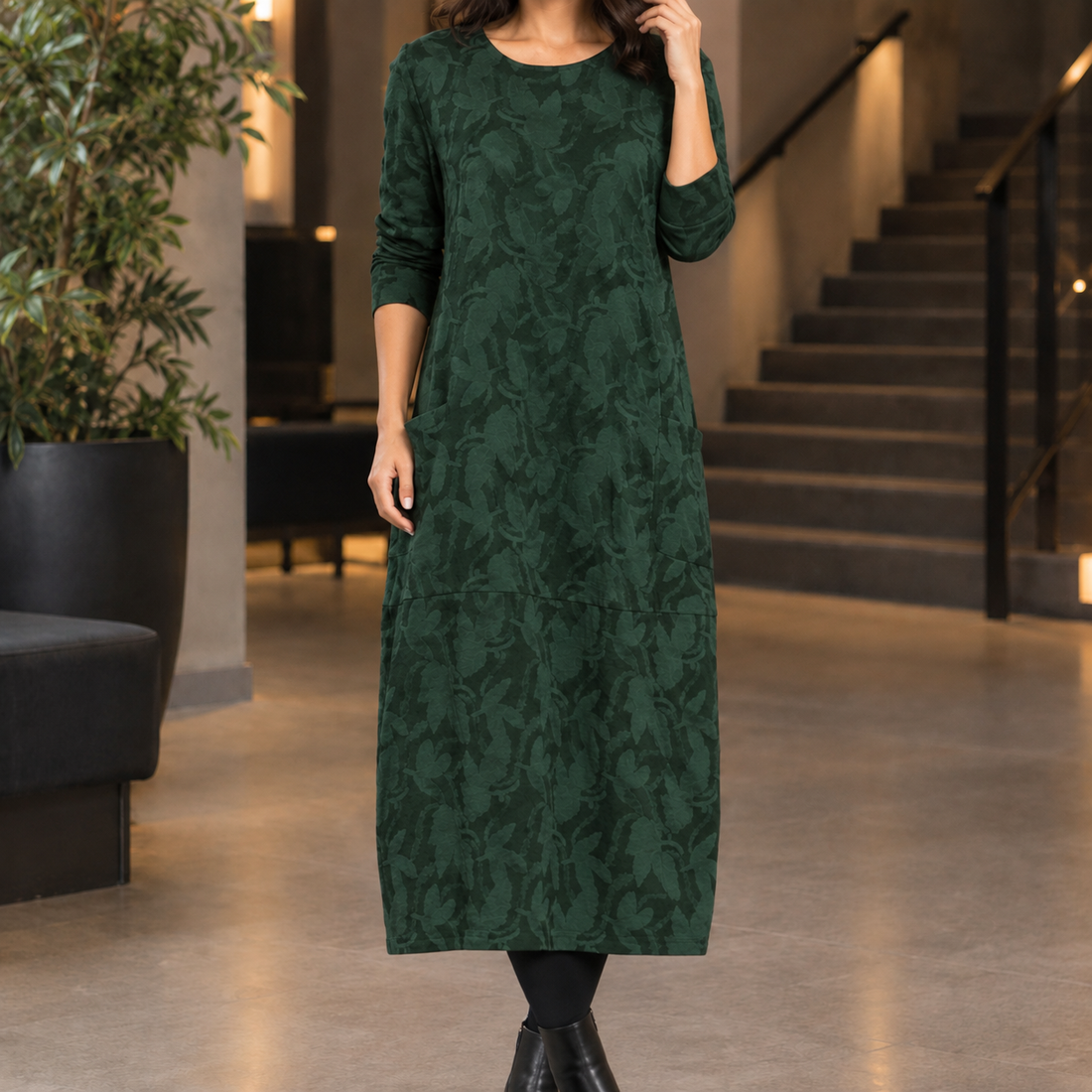 Priscilla Cocoon Dress - Green