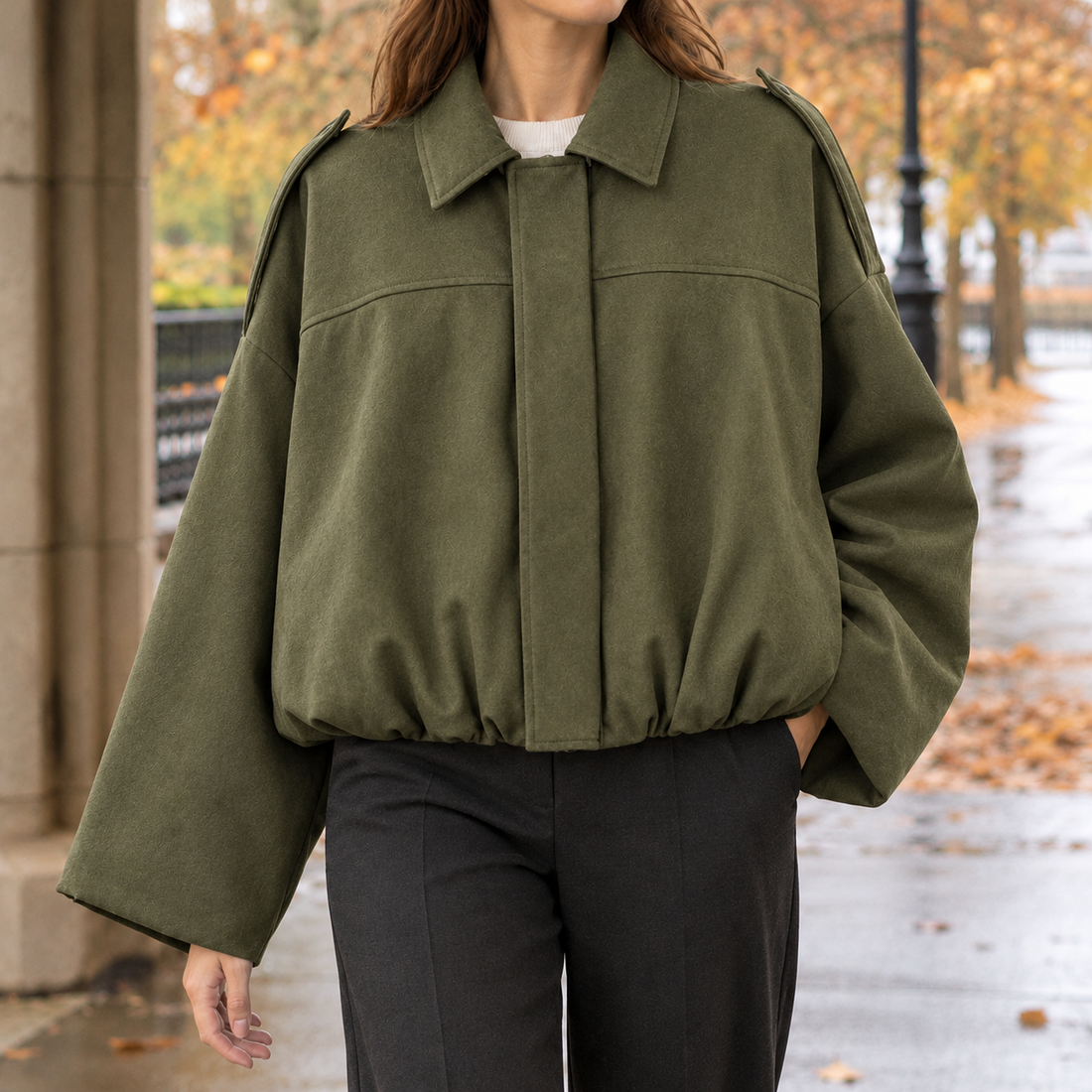 Kiera Batwing Jacket - Green
