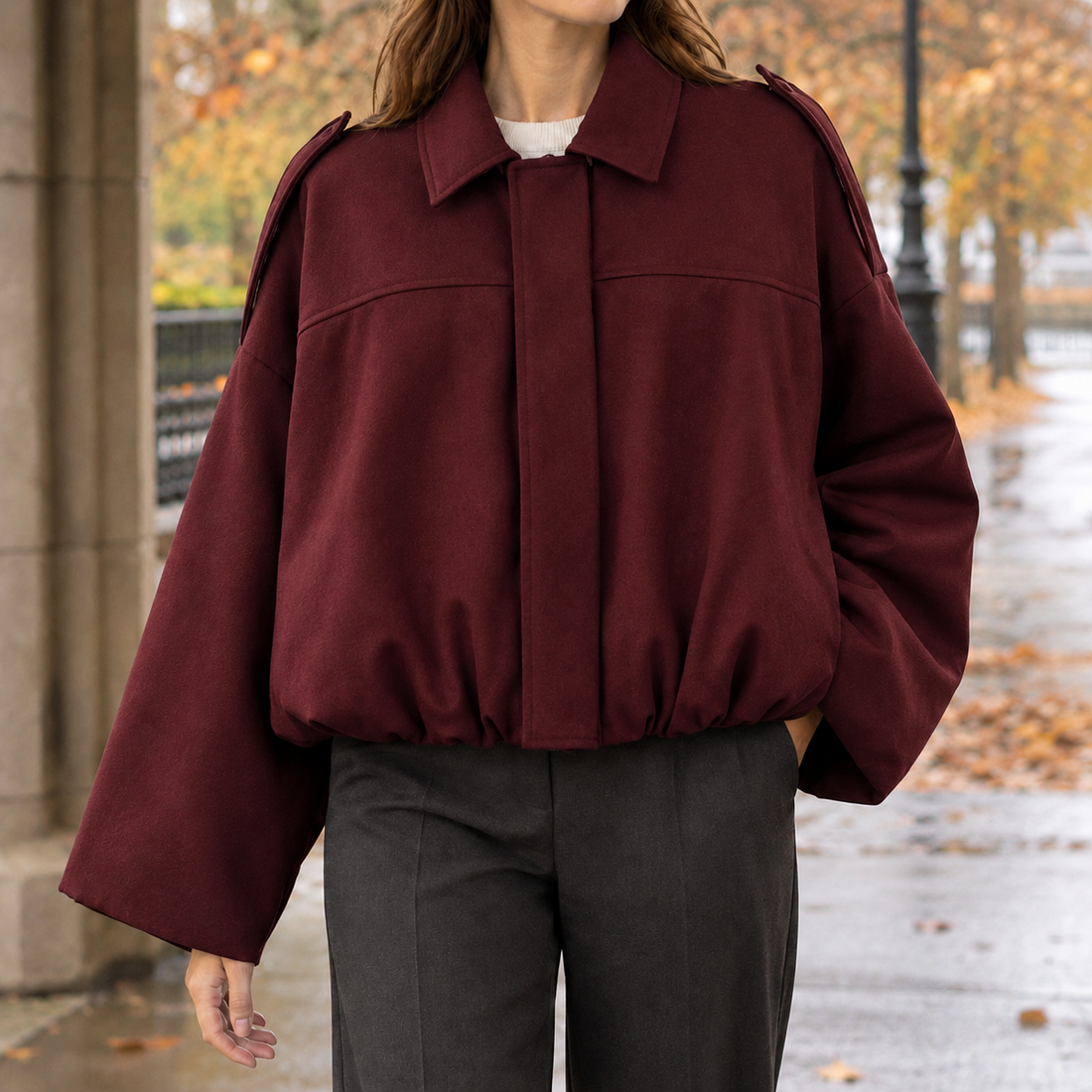 Kiera Batwing Jacket - Red