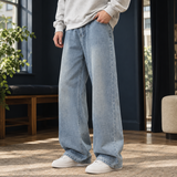 Nathaniel Wide Leg Jeans - Light Blue Xk