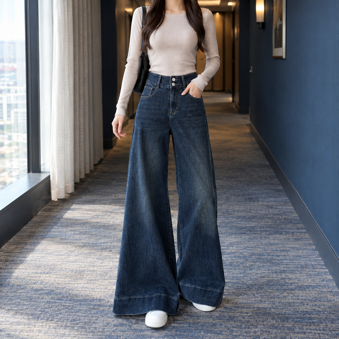 Wendy Wide Leg Jeans - Nostalgic Blue