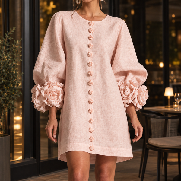 Severine Floral Cuff Dress
