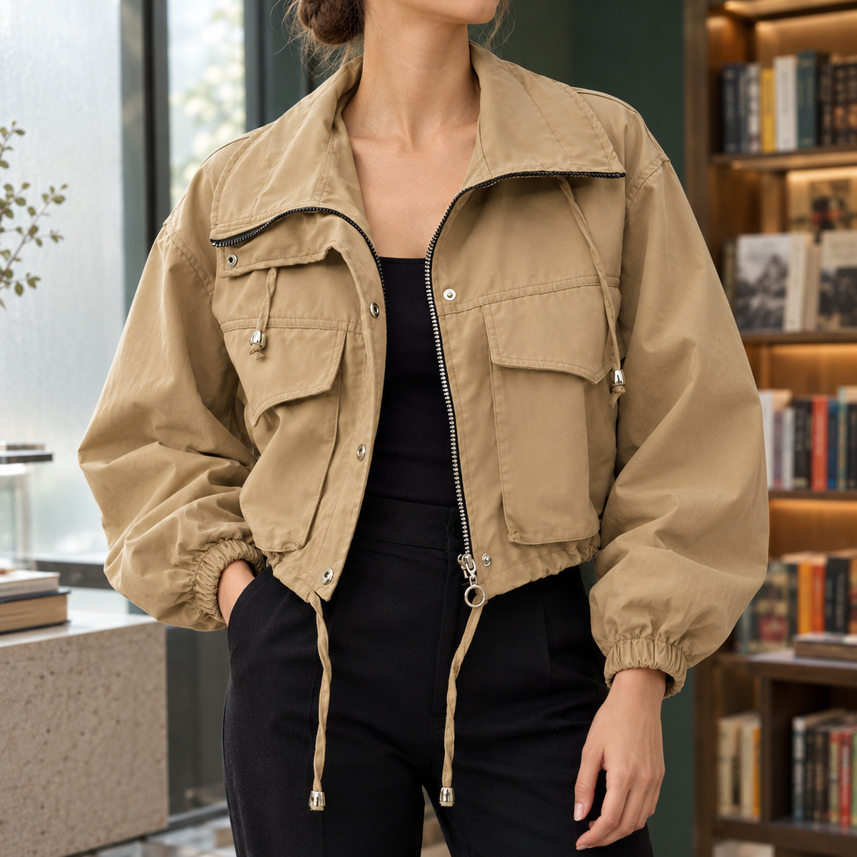 Isabella Utility Jacket - Khaki