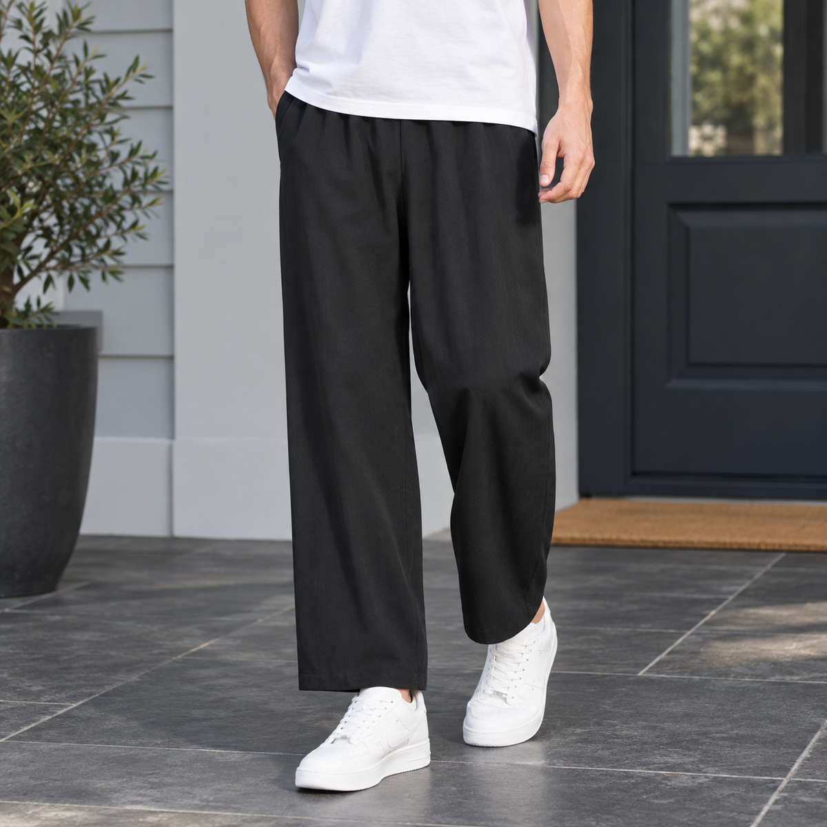Marco Wide Leg Pants - Black
