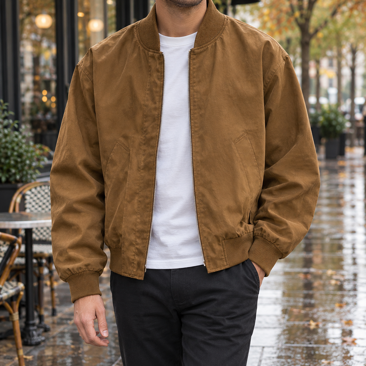 Magnus Bomber Jacket - Brown