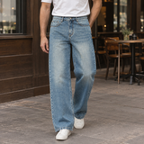 Cyprian Wide Leg Jeans - Blue
