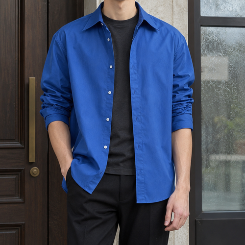 Aurelien Relaxed Shirt - Blue