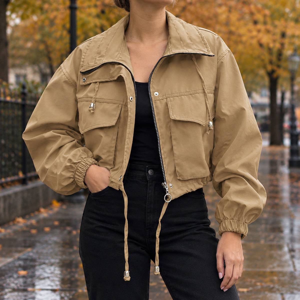 Odette Utility Jacket - Khaki