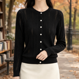Lorelei Pointelle Cardigan - Black