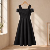 Eliana Crossover Dress - Black