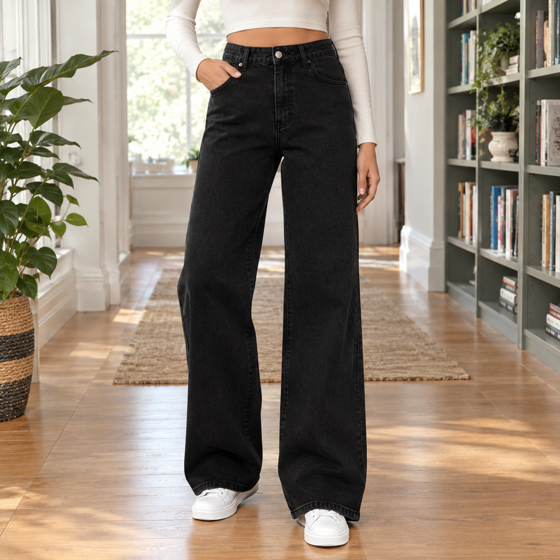 Sofia Wide Leg Jeans - Black