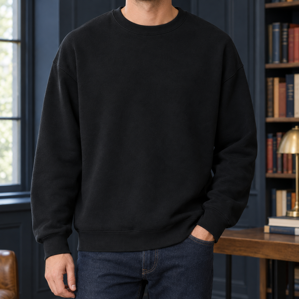 Wyatt Crewneck Sweater - Black