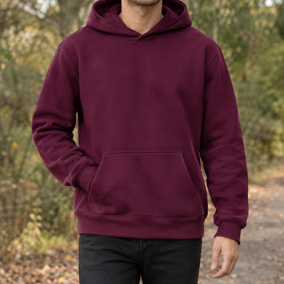 Lucian Pullover Hoodie - Burgundy