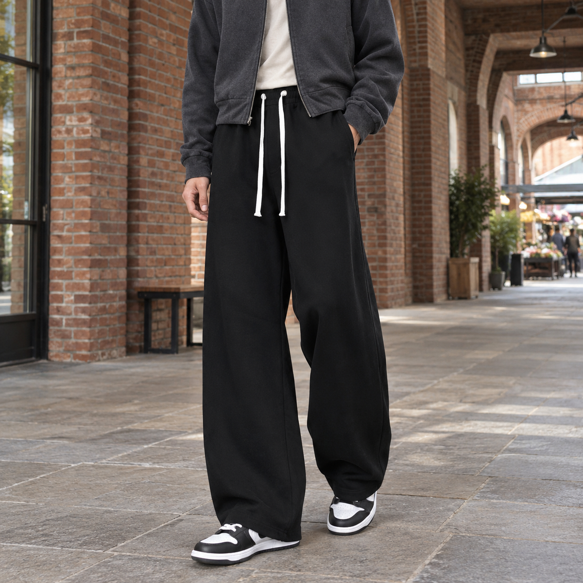 Hudson Wide Leg Pants - Black