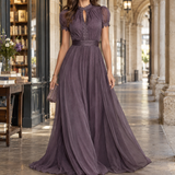 Ada Keyhole Maxi Dress - Purple