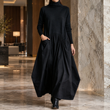 Letitia Cocoon Hem Dress - Black