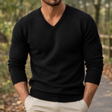 Maximilian V Neck Sweater - Black