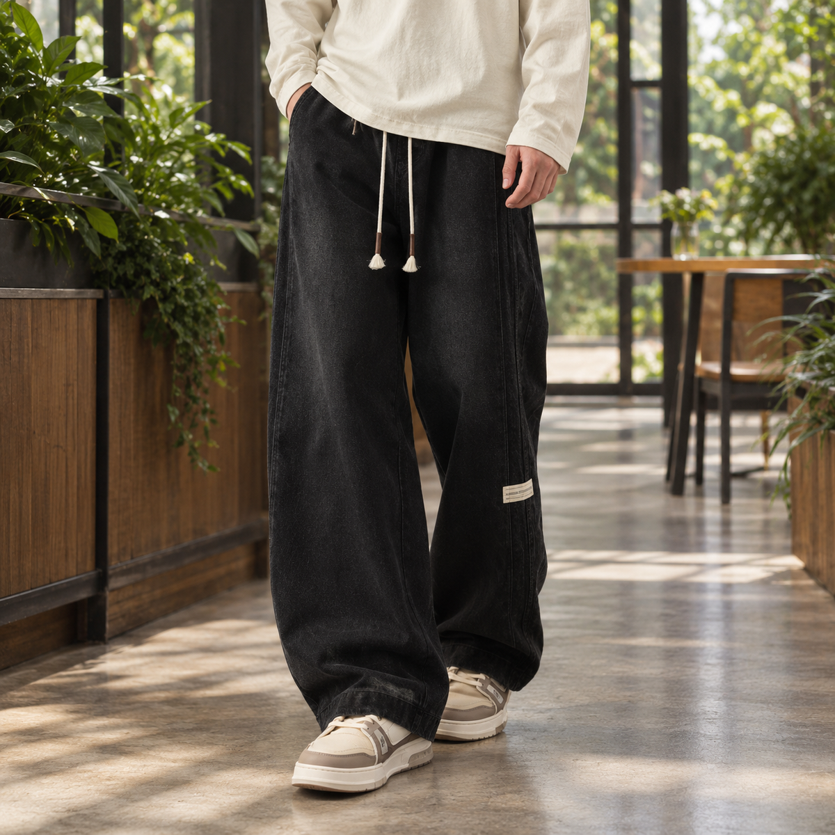 Florian Wide Leg Pants - Black Dln