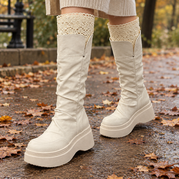 Foscari Lace Cuff Boots