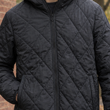 Henry Quilted Hooded Jacket - Lead Product Detail