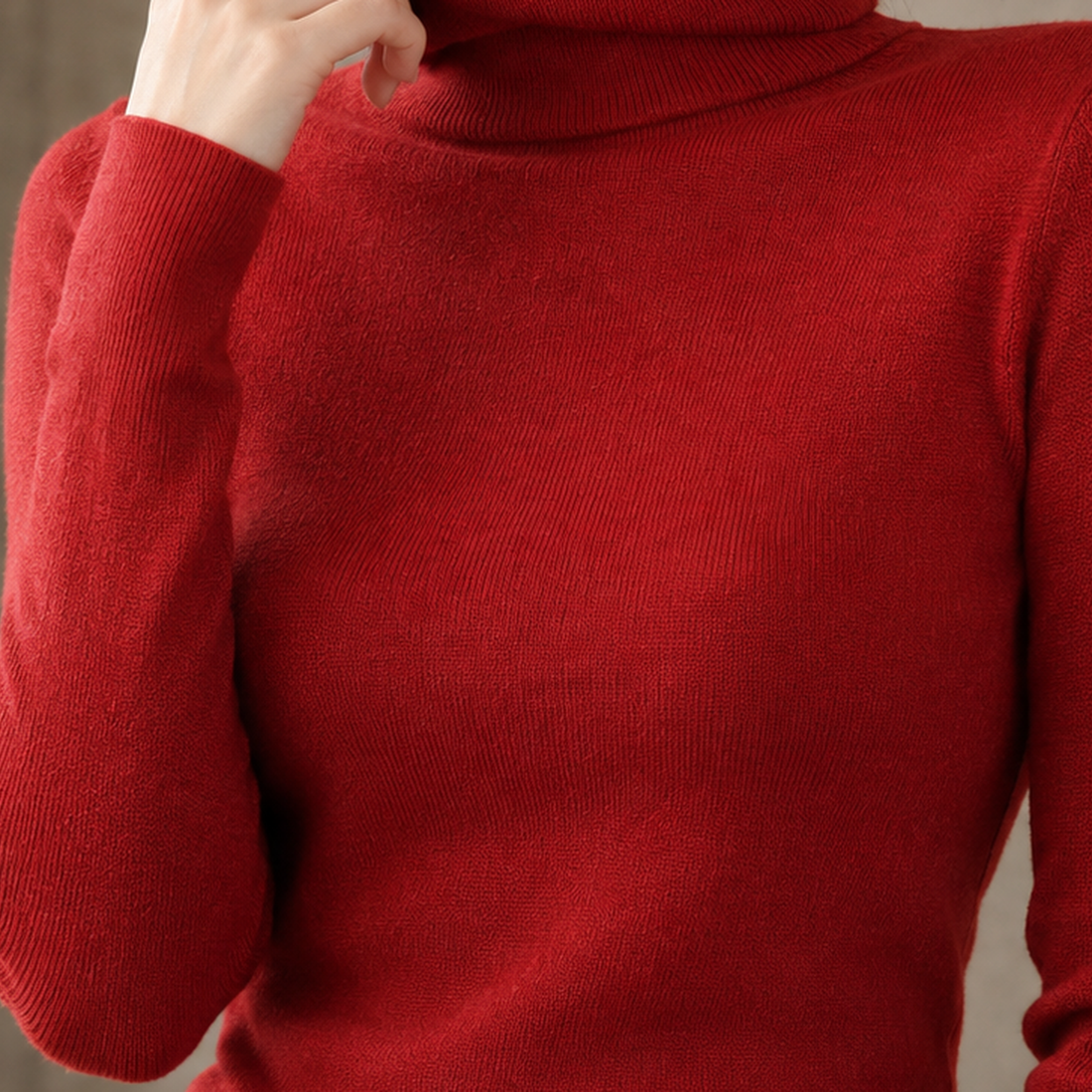 Ilaria Slim Fit Turtleneck - Lead Product Detail
