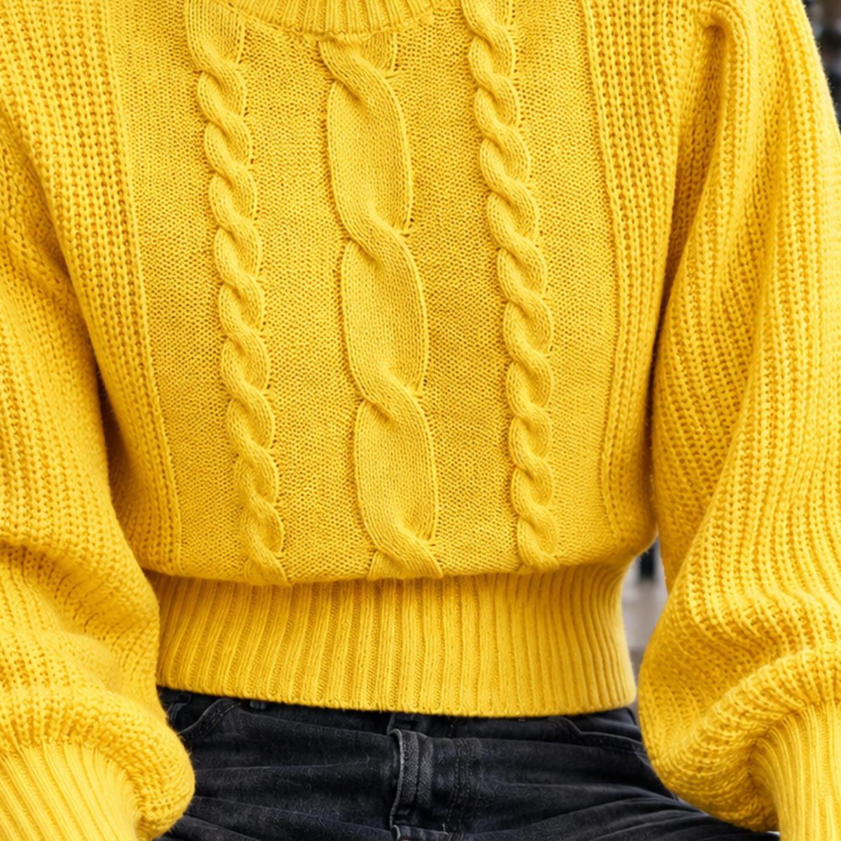 Alfred Cable Knit Sweater - Lead Product Detail