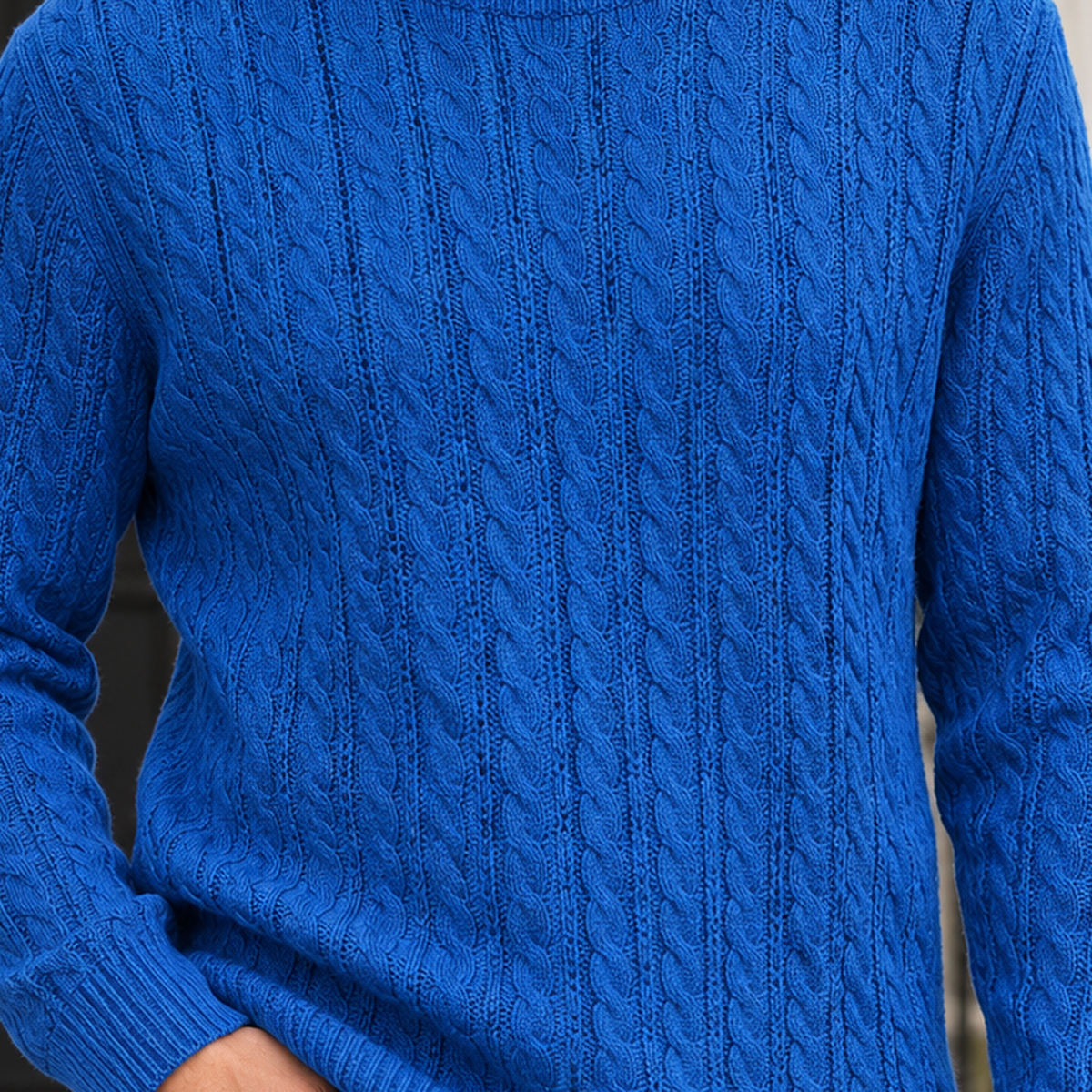 Emilio Cable Knit Sweater - Lead Product Detail