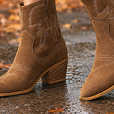 Maderno Suede Western Boots - Lead Product Detail