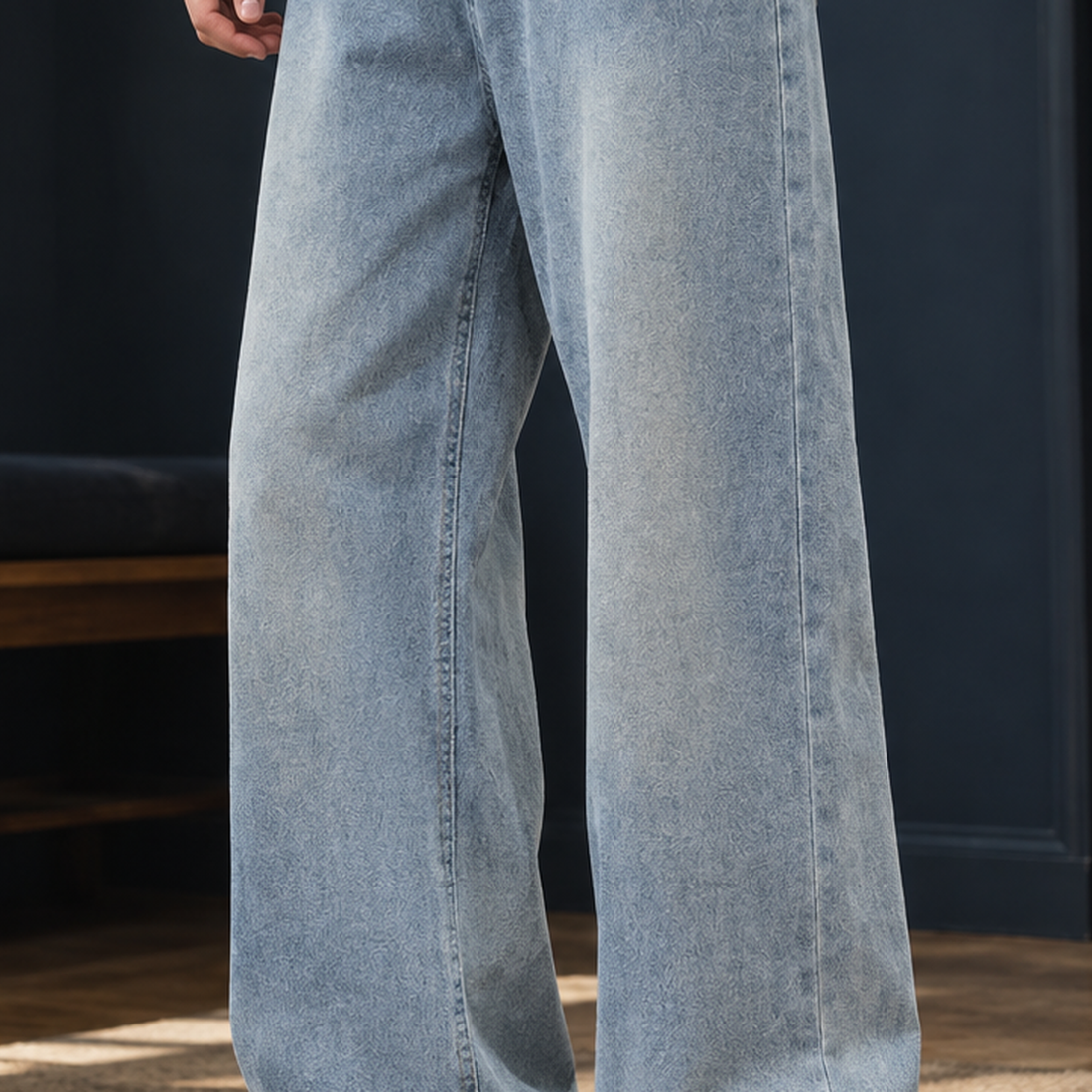 Nathaniel Wide Leg Jeans - Lead Product Detail