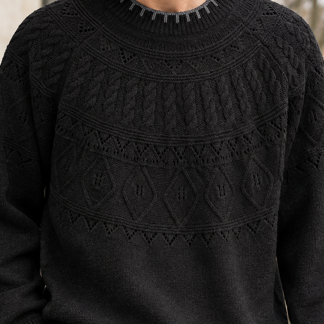 Valentin Cable Knit Sweater - Lead Product Detail