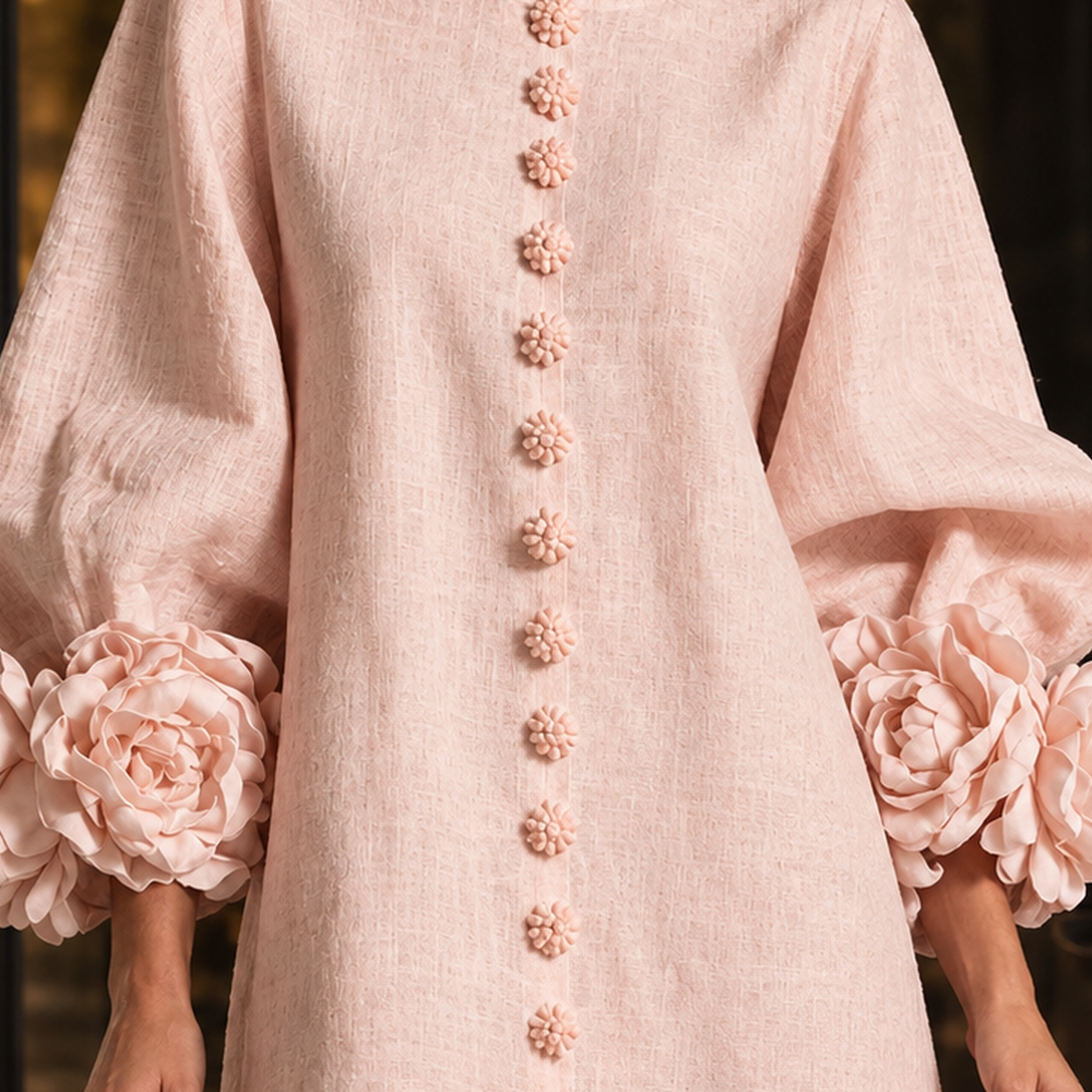 Severine Floral Cuff Dress - Lead Product Detail