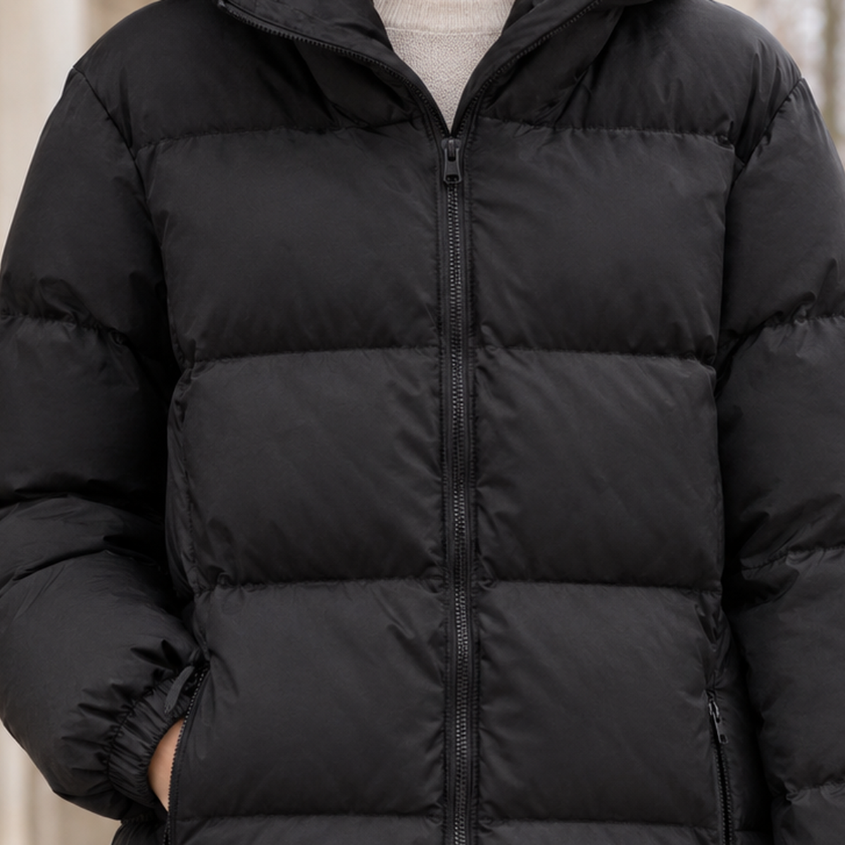 Sienna Hooded Puffer Jacket - Lead Product Detail