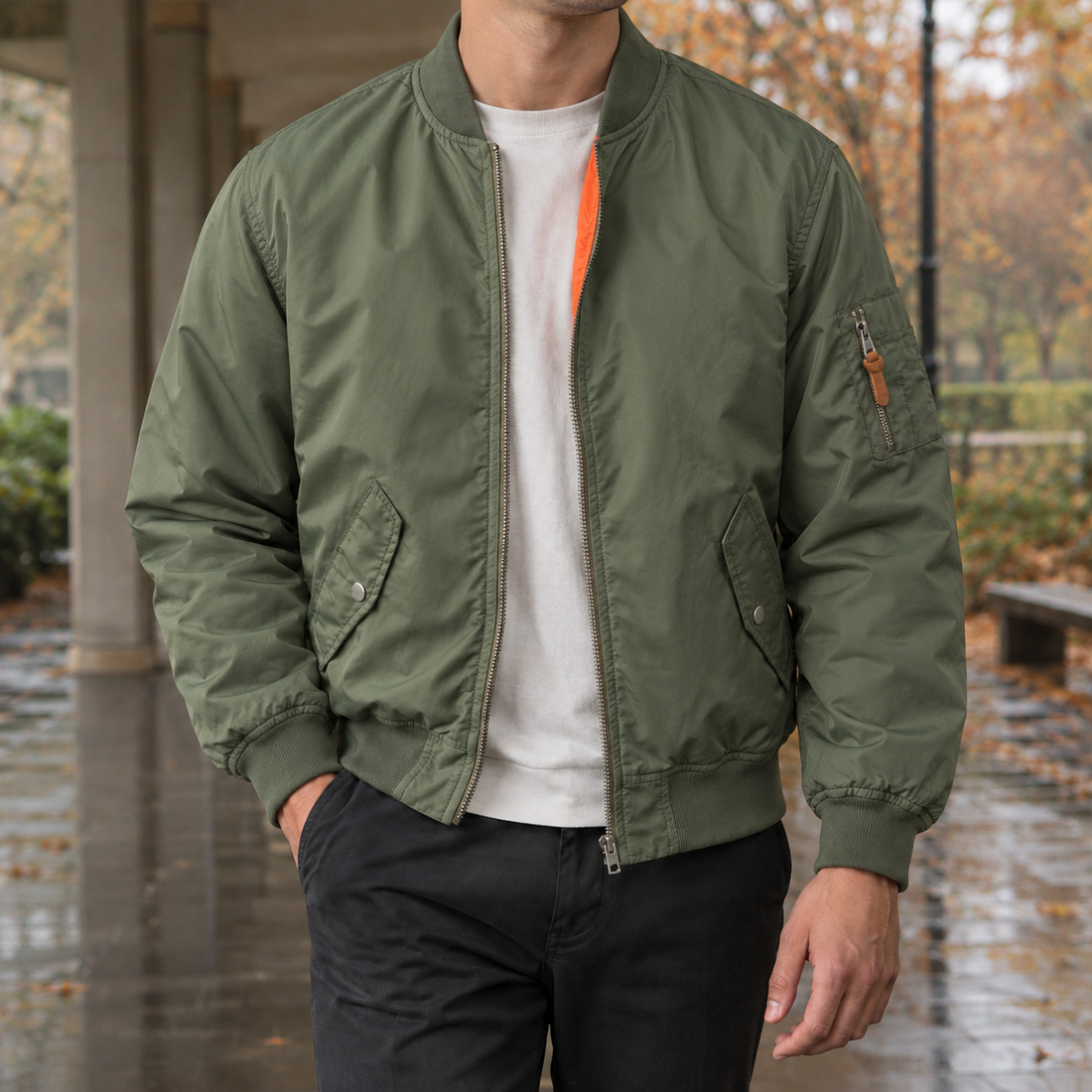 Oberon Bomber Jacket - Army Green