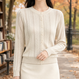 Lorelei Pointelle Cardigan - Cream