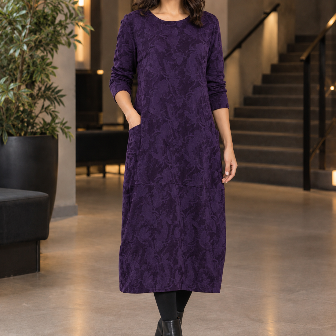 Priscilla Cocoon Dress - Purple