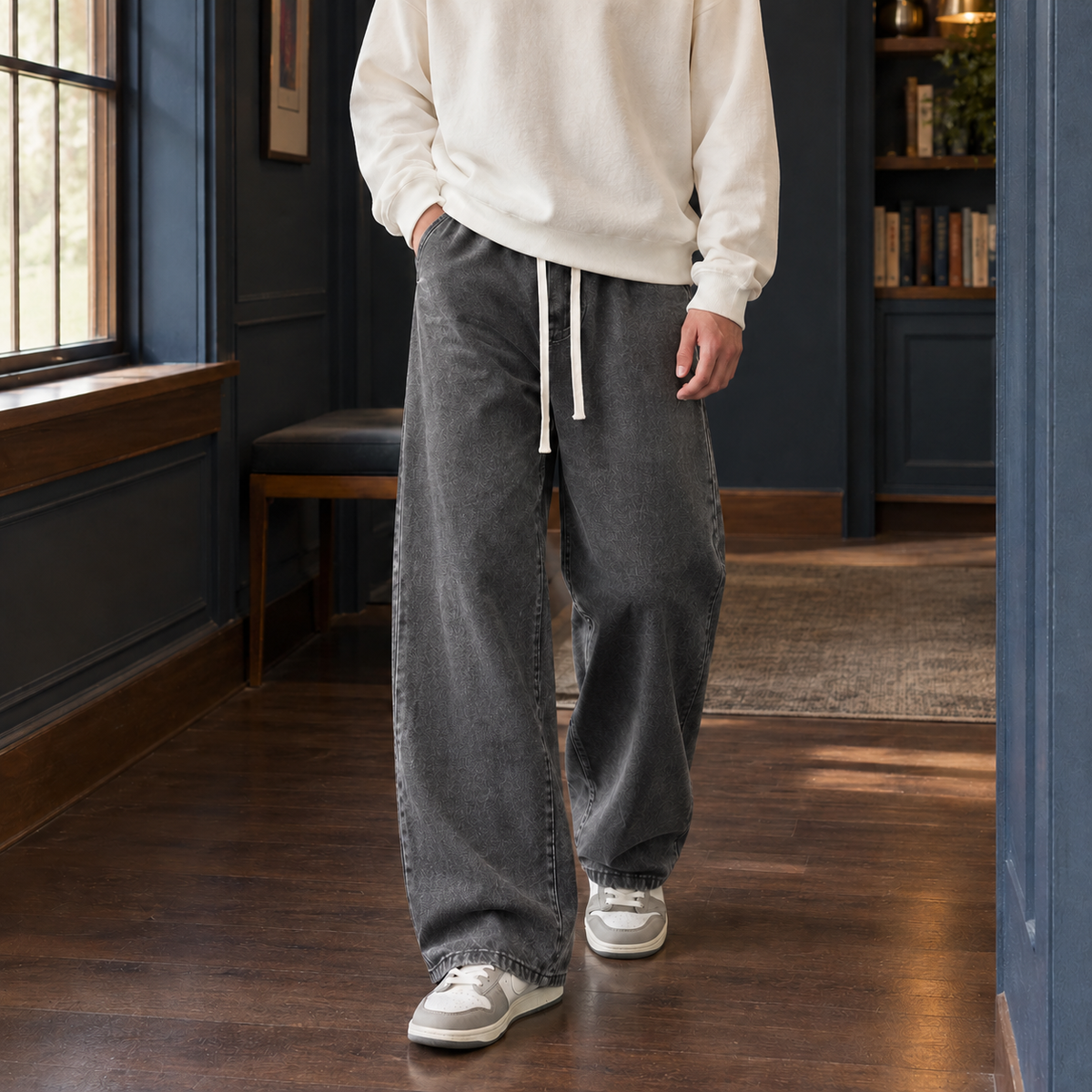 Austin Wide Leg Pants - Gray
