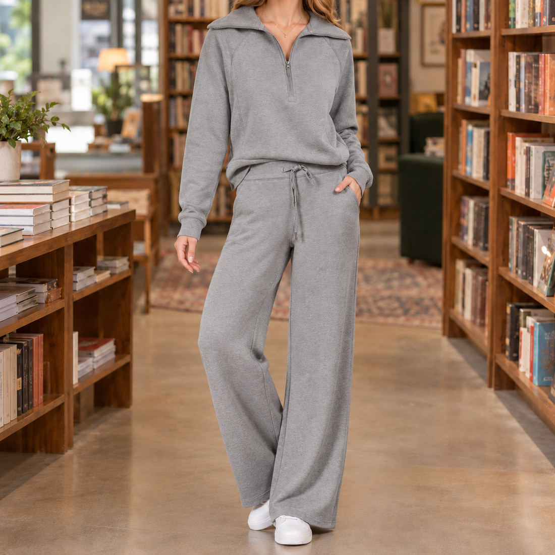 Sharon Wide Leg Set - Gray