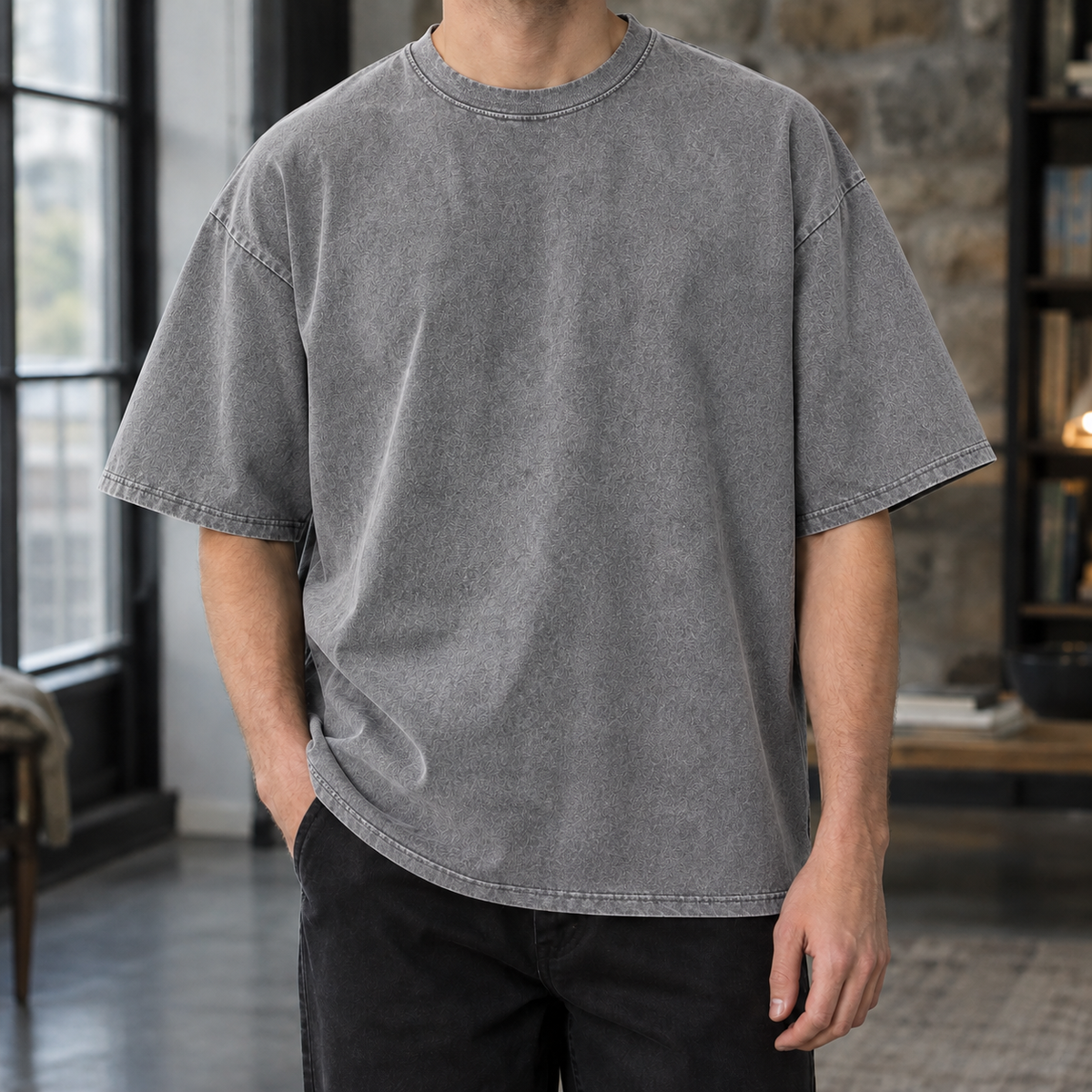 Sander Washed T Shirt - Gray