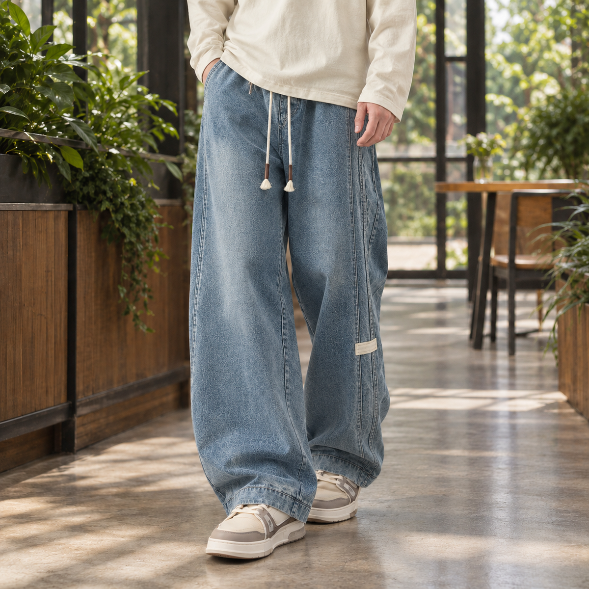 Florian Wide Leg Pants - Blue Dln