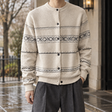 Matteo Fair Isle Cardigan - Apricot