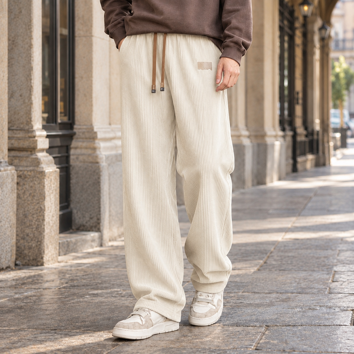 Dario Wide Leg Pants - Apricot