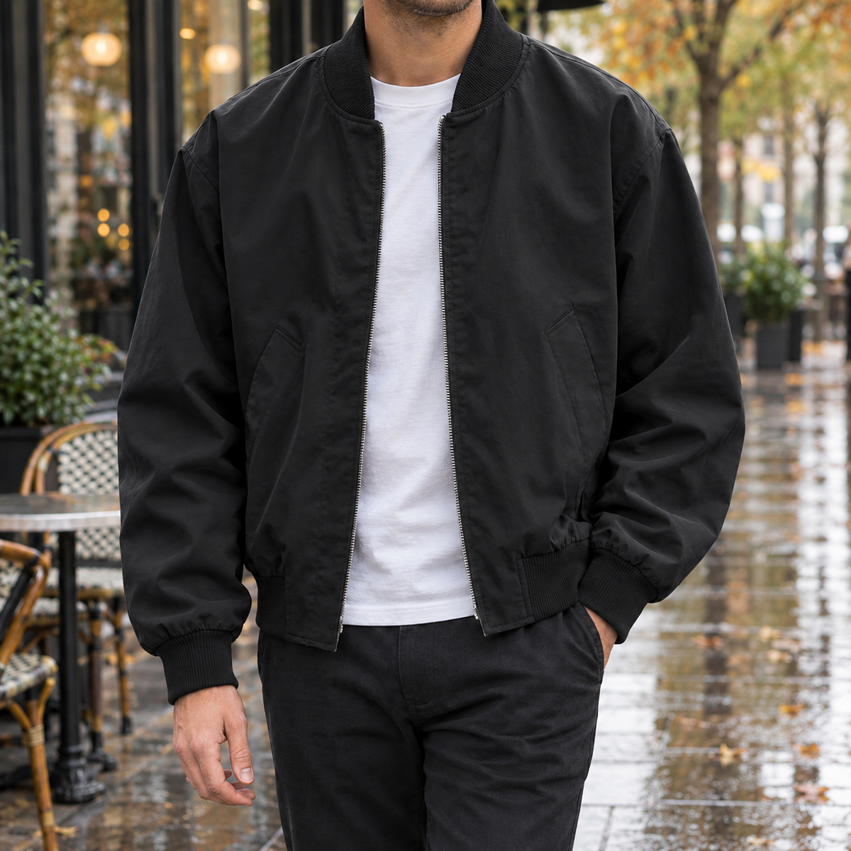 Magnus Bomber Jacket - Black