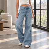 Gabrielle Wide Leg Jeans - Light Blue