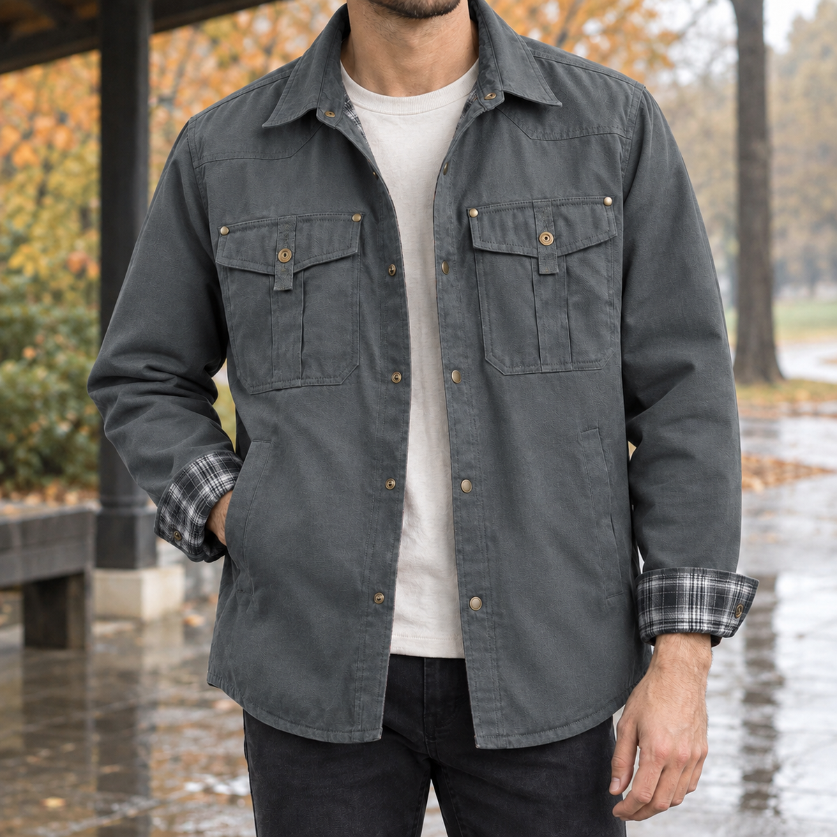 Vaughn Utility Jacket - Gray