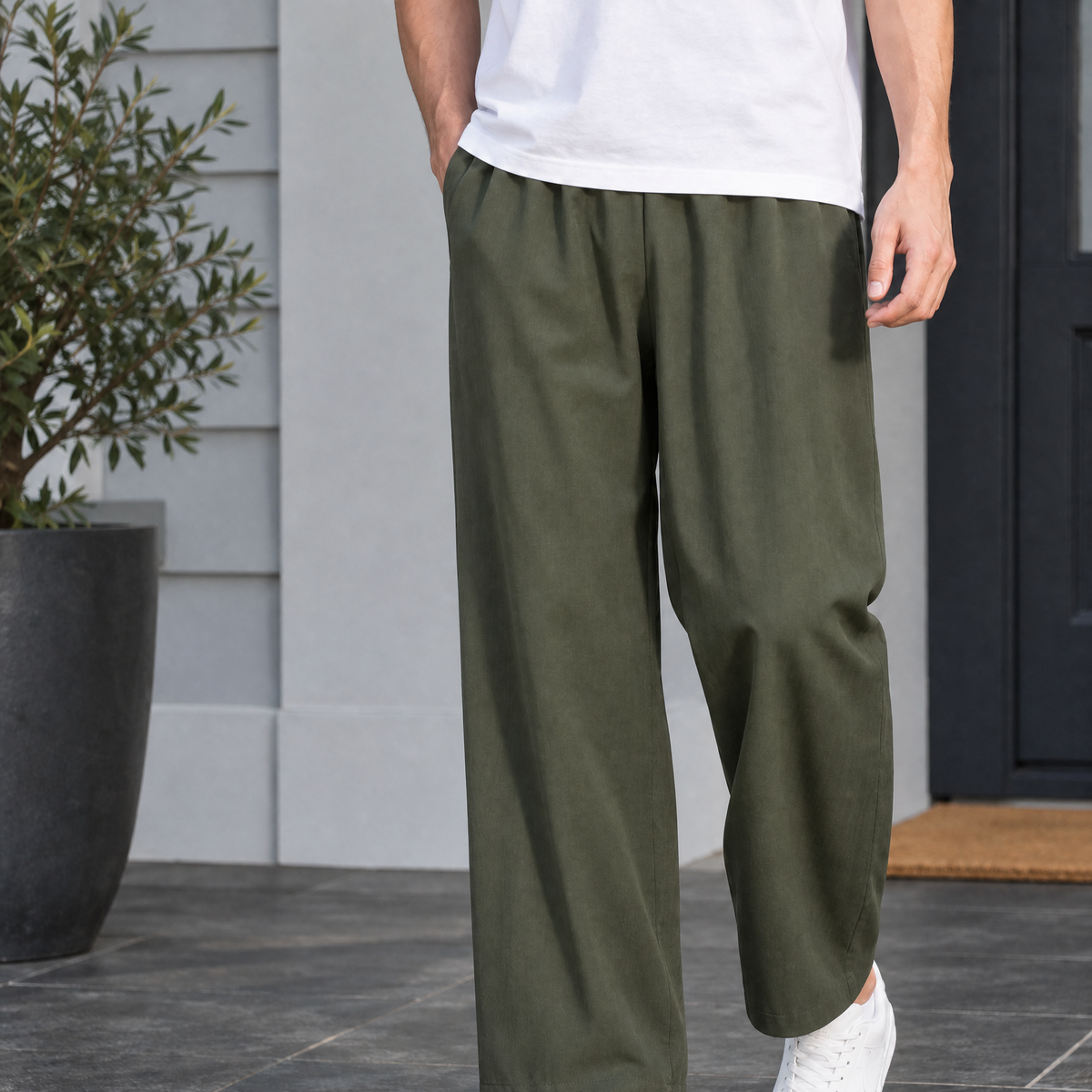 Marco Wide Leg Pants - Green