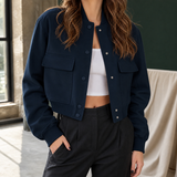 Idalia Utility Jacket - Navy Blue